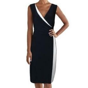 LAUREN RALPH LAUREN Navy & White Dress